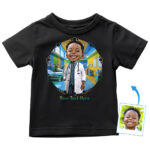 Custom Doctor Inspiration T-Shirt for Toddler Boys - Cotton DTG Personalized Photo Gift to Inspire Future Healthcare Heroes Toddler Boy T-shirts www.customywear.com 3